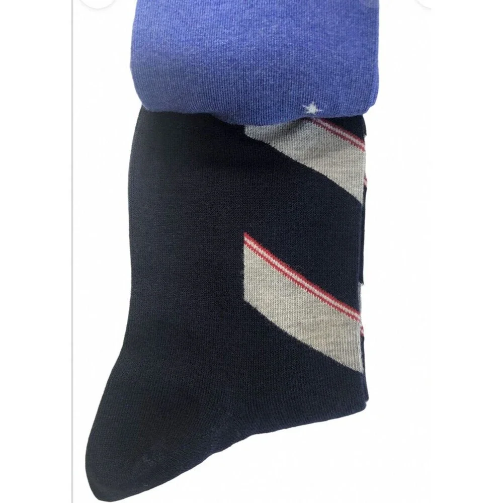 GoldToe Limited Edition 2 Pair Socks VOTE Red White Blue Striped Shoe Sz 6-12.5